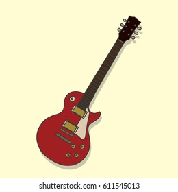 Electric guitar icon, vector illustration design.