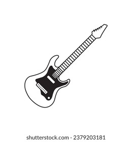 electric guitar icon vector template illustration logo design