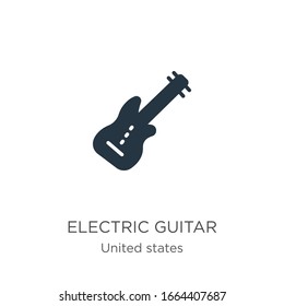 Electric guitar icon vector. Trendy flat electric guitar icon from united states collection isolated on white background. Vector illustration can be used for web and mobile graphic design, logo, eps10