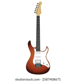 electric guitar icon,musical instrument,vector illustration on white background.