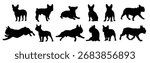 electric guitar icons set simple style 