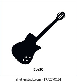 Electric guitar icon.Vector illustration. EPS10