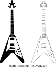 Electric Guitar Illustration - Flying V