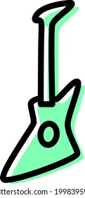 Electric guitar, illustration, on a white background.