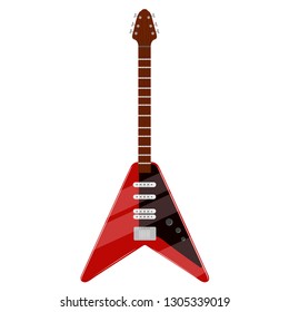 Electric guitar image. Musical instrument. Vector illustration desig