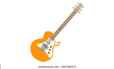Electric guitar insolated vector illustration