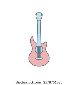 electric guitar instrument icon vector illustration design graphic flat style