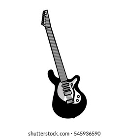 electric guitar instrument icon vector illustration design