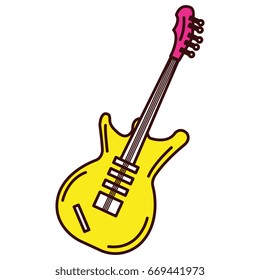 electric guitar instrument isolated icon