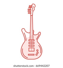 electric guitar instrument isolated icon