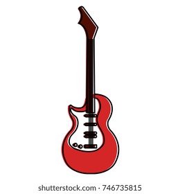 electric guitar instrument isolated icon