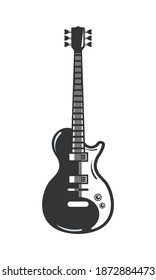 electric guitar instrument musical icon vector illustration design