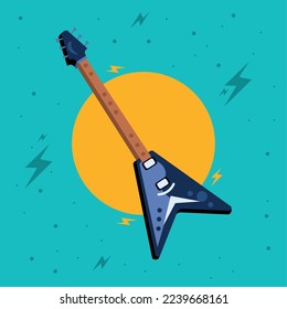 electric guitar instrument musical icon