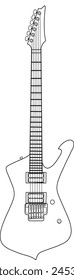 electric guitar instrument vector illustration