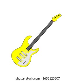 electric guitar. isolated flat vector.