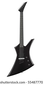 Electric Guitar Isolated on White Background. Vector.