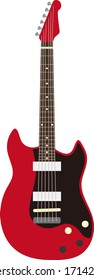 electric guitar isolated vector illustration