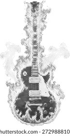 Guitarra elétrica les paul ilustração vetorial para música rock e temas de design de banda