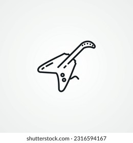electric guitar line icon. electric guitar line icon.