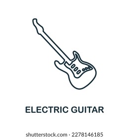 Electric Guitar line icon. Simple element from musical instruments collection. Creative Electric Guitar outline icon for web design, templates, infographics and more