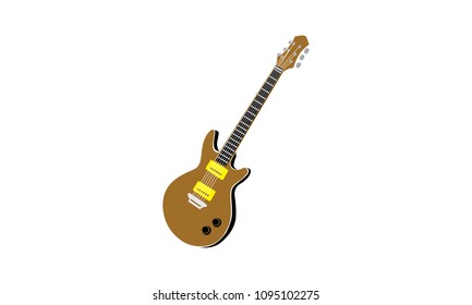 electric guitar logo vector