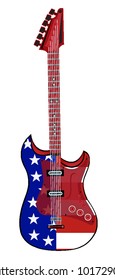 electric guitar made in rock and American style . vector illustration