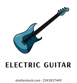 Electric guitar. Music, guitarist. Musical instrument. Vector illustration EPS10