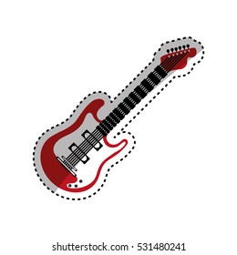 Electric guitar music instrument icon vector illustration graphic design