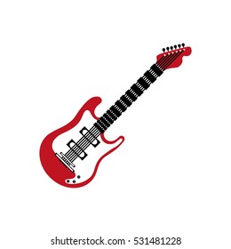 Electric guitar music instrument icon vector illustration graphic design