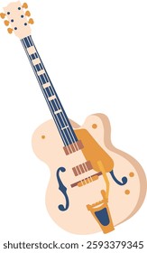 Electric guitar music instrument vector illustration