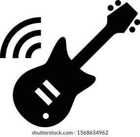 Electric Guitar Music Vector Icon