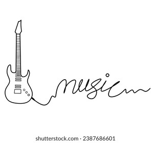 electric guitar and music writing
