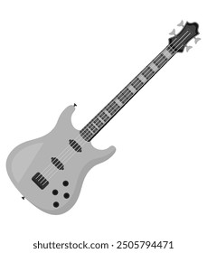 electric guitar musical instrument flat style vector illustration isolated on white background