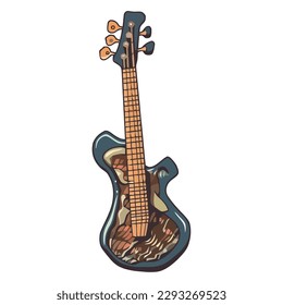 electric guitar musical instrument icon isolated