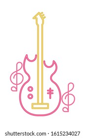 electric guitar musical instrument isolated icon vector illustration design