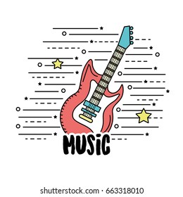 electric guitar musical instrument to play music