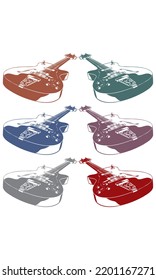 Electric Guitar Musical Instrument Vector illustration. Music Instrument For Rock, Jazz And Pop Bands

