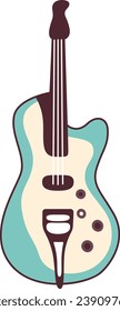 Electric Guitar Musical Instrument Vector Illustration