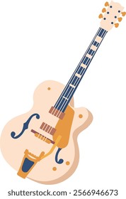 Electric guitar musical instrument vector illustration