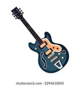 Icono de guitarra eléctrica con fondo blanco aislado
