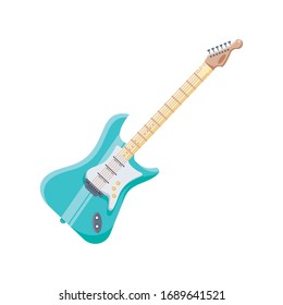 guitarra eléctrica sobre el diseño de ilustraciones vectoriales de fondo blanco