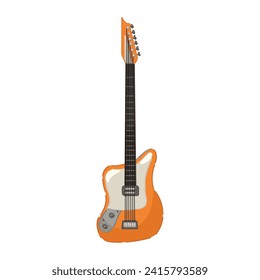 Electric guitar on white background