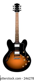 electric guitar on a white background