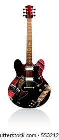 electric guitar on a white background