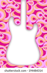 Electric guitar outline vector