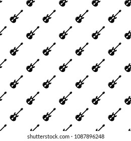 Electric guitar pattern vector seamless repeating for any web design