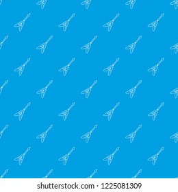 Electric guitar pattern vector seamless blue repeat for any use