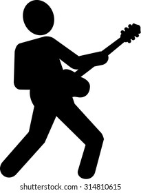 Electric guitar player pictogram