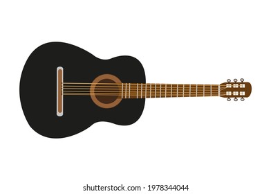 Electric guitar. Rock music instrument. Acoustic and electric guitar musical instruments for entertainment. Electrica vintage design guitare. Vector illustration.