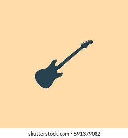 Electric guitar silhouette icon